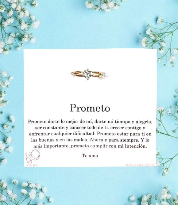 Prometo (anillo de promesa con zirconia)