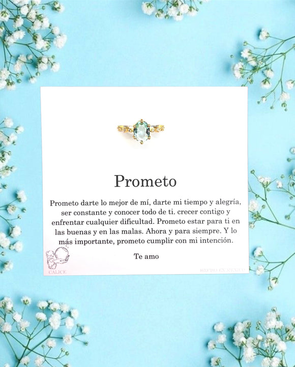 Prometo (anillo de promesa ajustable)