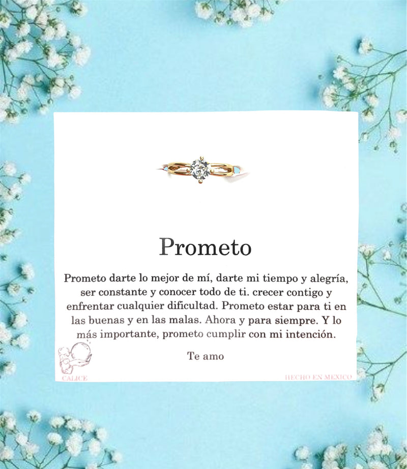 Prometo (anillo de promesa con zirconia)