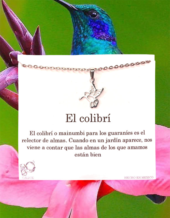 El colibrí (acero inoxidable o chapa de oro)