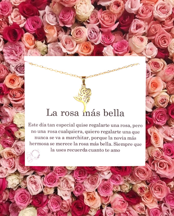 La rosa más bella (novia/mamá) acero inoxidable